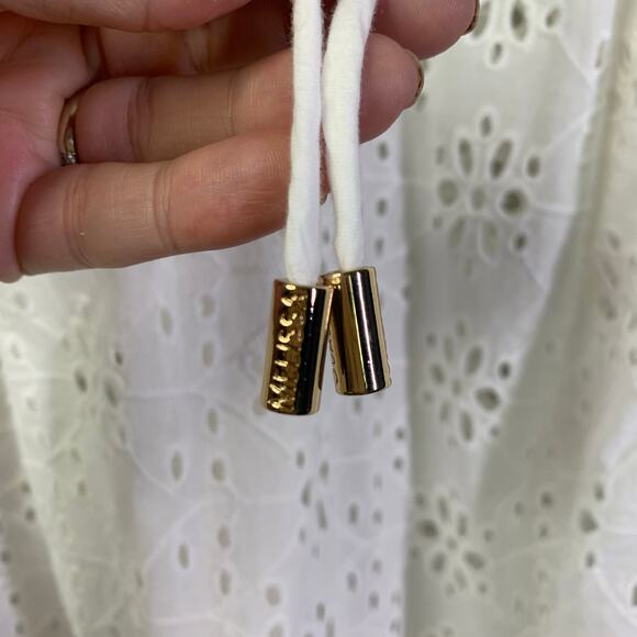 MELISSA ODABASH Dress XL Corina Full Eyelet V-Neck Wide Sleeve Cotton Cover Up - Picture 11 of 16